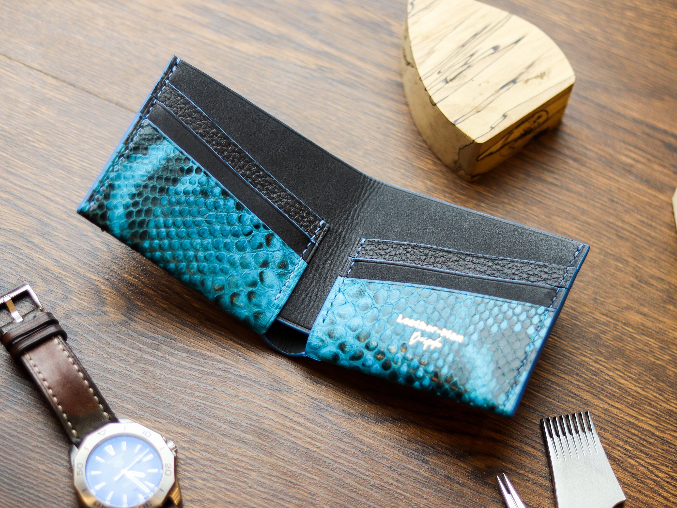 ATTICUS - CERULEAN BLUE PYTHON SKIN